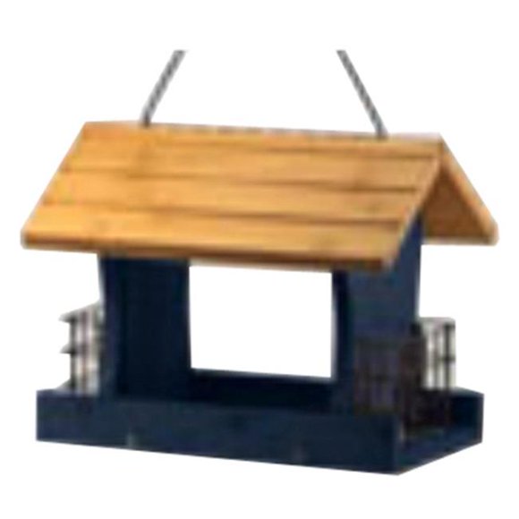 Warren Distribution 208970 12 in. Wood Bird Feeder, Blue