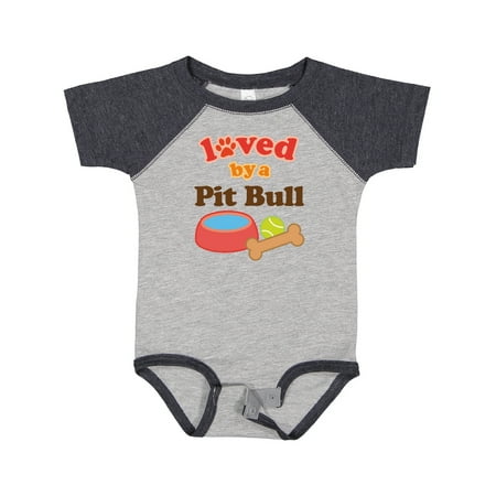 

Inktastic Pit Bull Loved by a (Dog Breed) Gift Baby Boy or Baby Girl Bodysuit