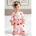 thumbnail image 5 of Rovasas Girl Christmas Santa Claus/Dot/Socks/Candy Cane Print Jumpsuits Pajama, 5 of 7