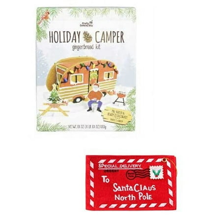 Holiday Gingerbread Holiday Camper Kit with Felt Gift Tag Envelope