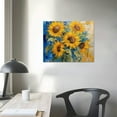 thumbnail image 4 of ONETECH Oil Painting Art Hand Painted Sunflowers Canvas Print for Home Decor, 20x16 in / 16x12 in 16x12in, 4 of 6