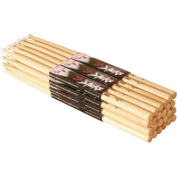 Maple Drum Sticks (2B, Wood Tip, 12pr)