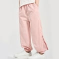thumbnail image 3 of breaise Girls' Boys Sweatpants Casual Baggy Joggers Kids Athletic Cinch Bottom Pants Casual High Waisted Pockets Joggers Baggy Lounge Trousers, 3 of 3