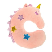 Voiceine Car Pillow Plush Stuffed Pillow Travel U Shape Pillow Cartoon Neck Support Cute Animal Car Sleeping Pillow Headrest Airplane Pillow for Adults Children Kids Neck Head Cushion