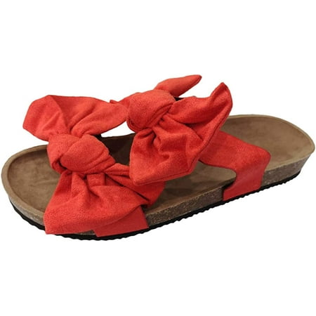 

Beach Bowknot Shoes Flat Women s Casual Sandals Slippers Indoor&Outdoor Roman Women s Slipper Womens Slippers Socks with Grippers