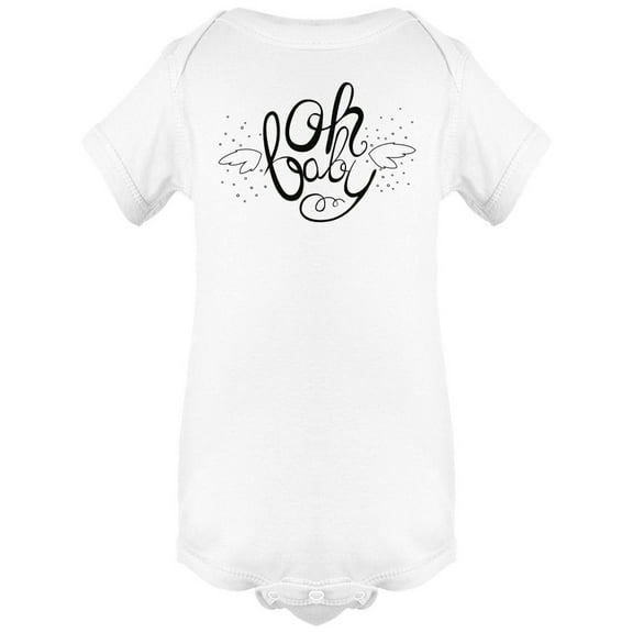 Oh Baby Winged Font Bodysuit Infant -Image by Shutterstock, Newborn