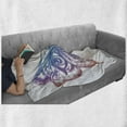 thumbnail image 6 of Butterfly Soft Flannel Fleece Throw Blanket, Madam Butterfly Wings with Human Eyes Retro Tattoo Freedom Theme Nature, Cozy Plush for Indoor and Outdoor Use, 50" x 60", Multicolor, by Ambesonne, 6 of 6