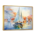 thumbnail image 2 of Designart "Regatta in Watercolor Minimalism II" Sailing Boat Floater Framed Wall Decor, 2 of 7