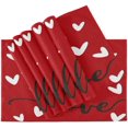 thumbnail image 6 of Valentine''s Day Love Heart Red Buffalo Check Placemats Set of 4 Table Mat Mother''s Day Rose Tulip Flowers Table mats Placemat Heat-Resistant Stain Resistant for Kitchen Dining Decoration 12" x 18", 6 of 6