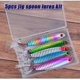 thumbnail image 4 of Jig Fishing Lures Sinking Metal Spoons Casting Lures Artificial Bait Surf Fishing Jigging Lures Bass Trout Freshwater Saltwater Fishing Lures Kit, 4 of 7