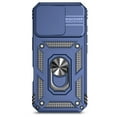 thumbnail image 2 of Dteck Case for iPhone 16 Pro,Heavy Duty with Slide Camera Protective Military Grade Phone Cover with Ring Kickstand Shockproof Rubber+ PC Case,Blue, 2 of 9