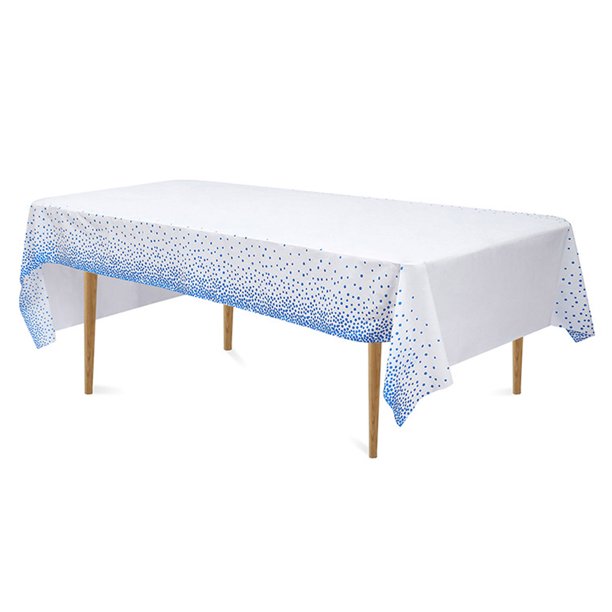 Paquete de 4 manteles de plástico, manteles desechables impermeables para fiestas con puntos, para decoración, cumpleaños, bodas, 54 "x 108"