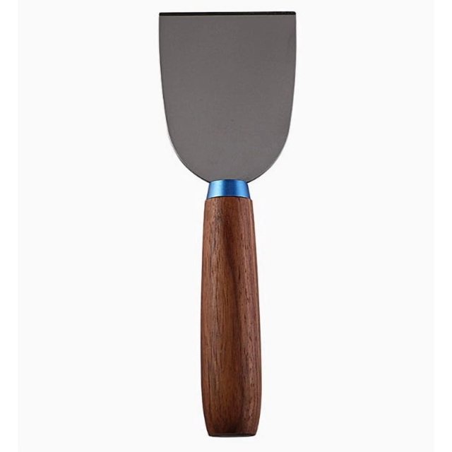 Cuchillo for queso con mango de madera floral | Cubiertos occidentales | Raspador de mantequilla | Juego de cubiertos profesional Juego de cuchillos for queso de aleación de titanio de alta gama |