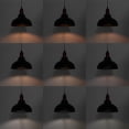 thumbnail image 4 of FSLiving Pendant Light with Industrial Pulley Design,15ft Plug-in Cord with Wheel Black Domed Shape Iron Shade,Wooden Socket,Remote Control Dimmer LED Edison Bulbs - 1 Light, 4 of 9