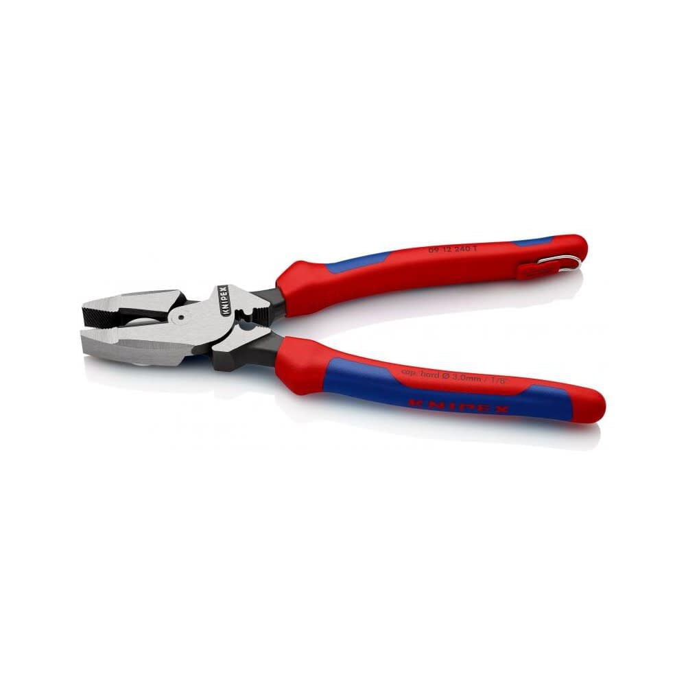 Knipex 09 12 240 SBA Lineman's New England Comfort Grip with Tape Puller & Crimper