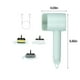 thumbnail image 3 of Cepillo giratorio eléctrico - Limpiador eléctrico multisuperficie para baño, cocina, baldosas y suelo, 3 cabezales reemplazables, batería de 800mAh, blanco/verde/rosa, 3 of 9