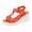 Orange, variant on IWRICH Soled Sandals for Women Flat Sandals Comfort Open Toe Wedge Sandals with Adjustable Buckle Arch Support Summer Shoes White 9