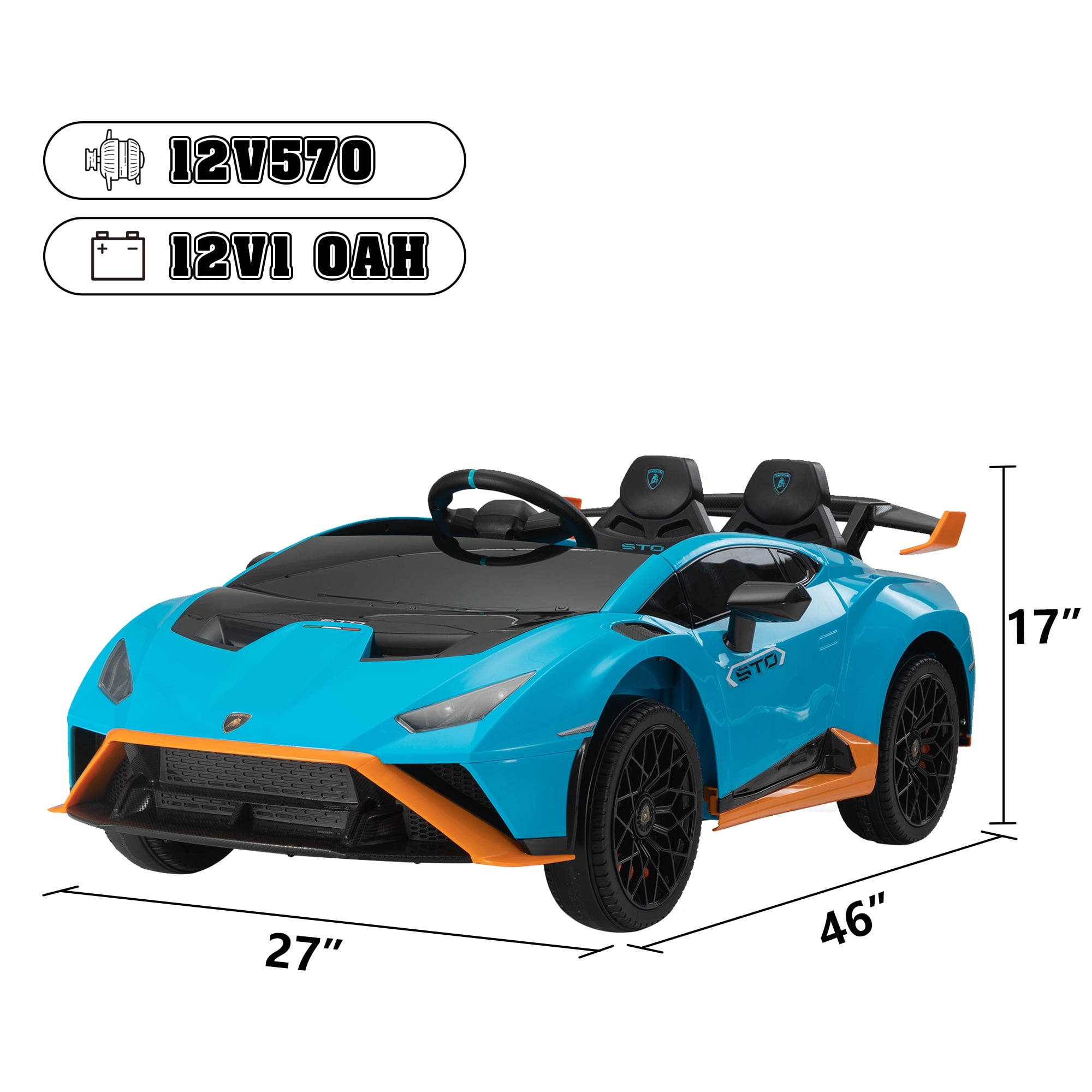 CIPACHO 12V Ride On Car for Kids Licensed Lamborghini Electric Vehicles Battery Powered Sports Car with Control, 2 Speeds, Sound System, LED Headlights and Hydraulic Doors, Blue CIPACHO 12V Ride On Car for Kids Licensed Lamborghini Electric Vehicles Battery Powered Sports Car with Control, 2 Speeds, Sound System, LED Headlights and Hydraulic Doors, Blue