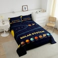 thumbnail image 3 of Outer Space Queen Size Bedding Set Solar System Comforter Set,Galaxy Starry Sky Planet Print Bedding Comforter Sets for Teens Space Universe Themed Bedroom Decor Duvet Insert, 3 of 5