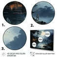 thumbnail image 3 of Designart "Moonlit Lake China Art painting" Chinese Floater Framed Wall Art Living Room, 3 of 7