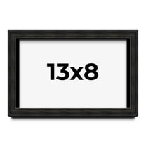 13x8 Shadow Box Black Rustic Barnwood Display Frame  | 1.125 Inch Deep | 0.875 Inch Moulding Width