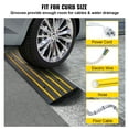 thumbnail image 3 of KFFKFF Ramp for Curbs, Rubber Material with 2.6" Elevation, Robust 33069 lbs Load Bearing Capacity, Threshold Bridge for Loading Dock Garage Sidewalk, Comprehensive Full Ramp Set, 3 of 9