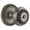 Antique Pewter, variant on Grandeur Parthenon Door Knob with Soleil Rosette