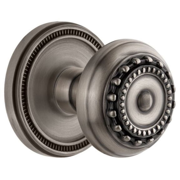Grandeur Solpar_Sd_Na Soleil Solid Brass Single Dummy Door Knob - Grey