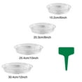 thumbnail image 7 of D-GROEE 10 Pack Clear Plastic Plant Labels Tags Saucer Drip Trays Durable Flower Plant Pot Saucer for Indoor and Outdoor Plants, 7 of 7