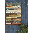 thumbnail image 2 of P. GRAHAM DUNN Cabin Rules Colorful Distressed Wood 16 x 12 Wood Wall Art Sign Plaque, 2 of 2