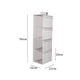 thumbnail image 5 of Organizador de ganchos para colgar resistente, diseño plegable que ahorra espacio con material cómodo para guardarropa, armario colgante de tela no tejida de fácil instalación con 4 estantes, 5 of 5