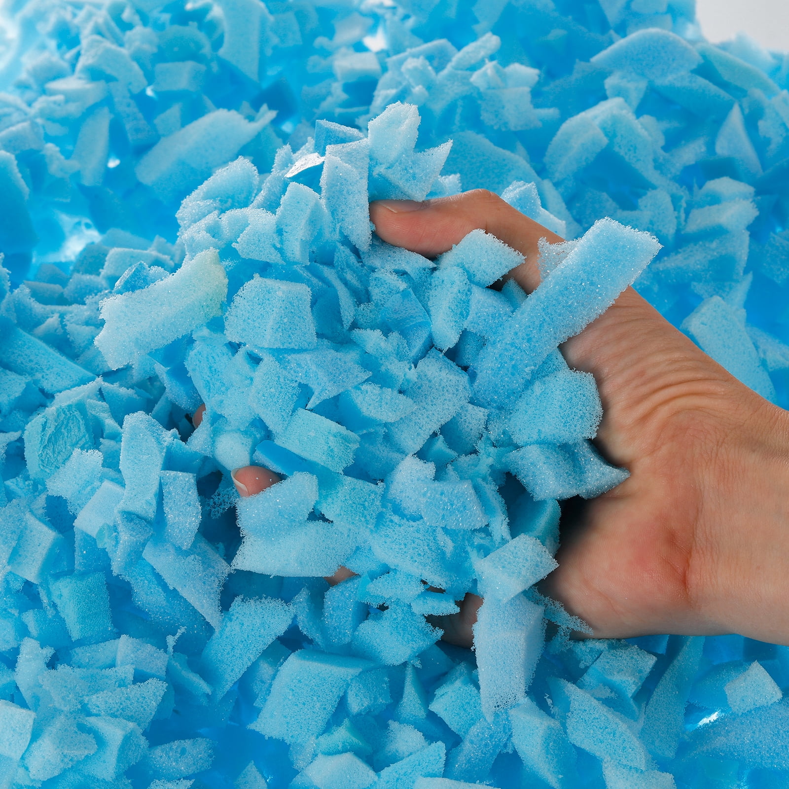 Shredded Memory Foam Filling, 10 Pounds Bean Bag Filler Foam for Cushions, Sofas, Pillows and More  Blue