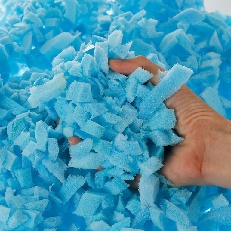 Shredded Memory Foam Filling, 5 Pounds Bean Bag Filler Foam - Blue