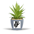 thumbnail image 1 of Black Sloth Animal Outline Natural Fake Pineapple Flower Pot Vase Mini Decor, 1 of 3