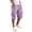 Purple02, variant on Dwelliawo Mens Capri Pants Casual Capri Shorts Multi-Pockets Below Knee 3/4 Pants Lightweight Travel Elastic Waist Long Pants Black 2XL