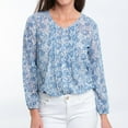 thumbnail image 2 of Elsie & Zoey Jonna XL Twilight Long Sleeve Button Up Pintuck Blouse for Women, 2 of 8