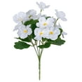 thumbnail image 4 of UV Resistant Artificial Flowers with Green Leaves, Realistic Faux Flowers Bouquet, All Weather Decor, Ramos De Flores Artificiales for Vase Arrangement(White), 4 of 9