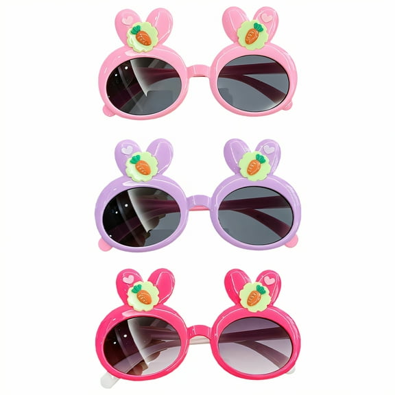 GJX 3Pcs Baby Sunglasses,Uv Protection Function Toddler Sunglasses Age 2-4,Safe and Eco-Friendly Materials Infant Sunglasses,Style1