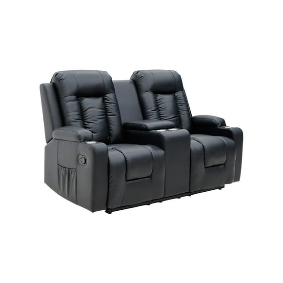 Sofa Bayona Reposet 2 Asientos Loveseat Reclinable Portavasos Cine