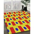 thumbnail image 3 of Ahgly Company Machine Washable Indoor Rectangle Transitional Canary Yellow Area Rugs, 4' x 6', 3 of 7