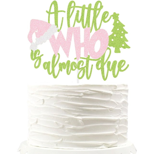 Decoración para tartas DUIILHOS Little Glitter Who Christmas Pink