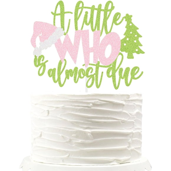 Decoración para tartas DUIILHOS Little Glitter Who Christmas Pink