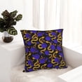 thumbnail image 6 of Yiaed Golden Snake And Purple Rose Print Pillow Covers Super Soft Decorative Square Throw Pillow Covers Case Cushion Covers for Sofa Couch Bedroom Car Decor（No pillow core）-12"x12", 6 of 7
