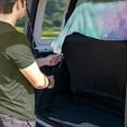 thumbnail image 5 of Xoenoiee Turtle Butterfly Flower Marble Print Back Seat Cover for Car Trucks Van SUV, Waterproof Rear Bench Towel Seat Covers for Dogs and Kids, Sweat-Absorbent Automotive Backseat Protector, 5 of 7