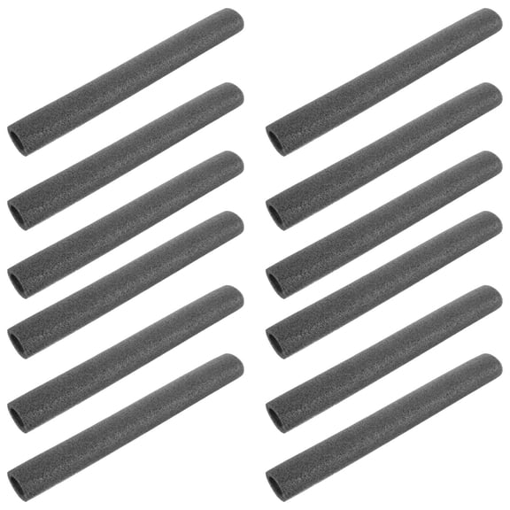 Topbathy 12Pcs Black Trampoline Pole Covers Pe Foam Padding Tube for Collision Protection