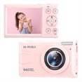 thumbnail image 2 of CáMara Digital, CáMara 4K para NiñOs para FotografíA, CáMara con Reproductor MP3 de 64 MP, Pantalla IPS de 2,8 Pulgadas, Enfoque AutomáTico (Rosa), 2 of 5