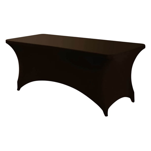 «Mantel elástico de poliéster para mesas rectangulares: diseño elástico ajustado para fiestas al aire libre, bodas, banquetes y reuniones. Duradero y sin arrugas».