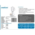 thumbnail image 3 of Licuadora AMERICAN 8116R 6 VEL VASO VIDRIO rojo, 3 of 3
