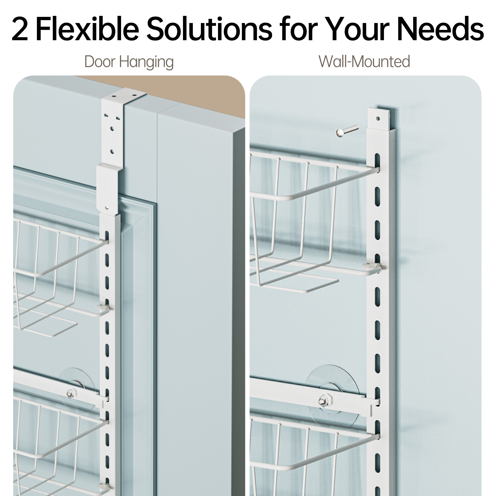 Delamu Over-the-Door Spice Rack, 6-Tier Adjustable Shelves photo 3