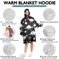 thumbnail image 5 of Wearable Oversized Blanket,Dinosaur Silhouette Pattern Wearable Blanket Hoodie for Adults,Cozy Hooded Blankets with Super Pockets,Super Warm Fuzzy Pullover for Women & Men, 5 of 6